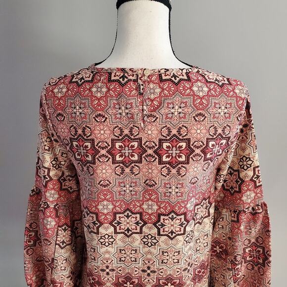 Mimi + Daphne Boho Bishop Sleeve Top M - Picture 4 of 8